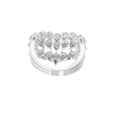 2.85Ct Pear Cut Lab Grown Diamond Statement Ring 14k Fine Gold