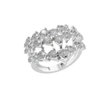 2.85Ct Pear Cut Lab Grown Diamond Statement Ring 14k Fine Gold