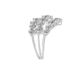 2.85Ct Pear Cut Lab Grown Diamond Statement Ring 14k Fine Gold