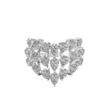 2.85Ct Pear Cut Lab Grown Diamond Statement Ring 14k Fine Gold