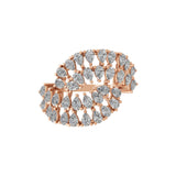 Cluster Ring 2.34Ct Pear Cut Lab Grown Diamond 14K Fine Gold