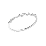 Lab Grown Multi Diamond 2.13Ct Cuff Bangle Bracelet 14K Fine Gold