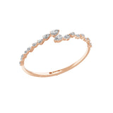 Pear Lab Grown Diamond 4.66Ct Cuff Bangle 14K Fine Gold Bracelet