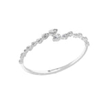 Pear Lab Grown Diamond 4.66Ct Cuff Bangle 14K Fine Gold Bracelet