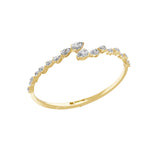 Pear Lab Grown Diamond 4.66Ct Cuff Bangle 14K Fine Gold Bracelet