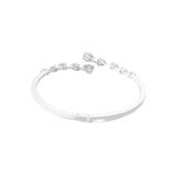 14K Fine Gold Lab Grown Diamond Pear Cut Bangle Cuff Bracelet 3.56Ct