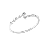 14K Fine Gold Lab Grown Diamond Pear Cut Bangle Cuff Bracelet 3.56Ct