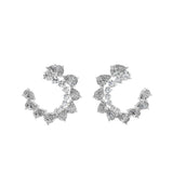 14K Fine Gold Pear Round Lab Grown Diamond Hoop Earrings 5.01Ct