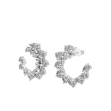 14K Fine Gold Pear Round Lab Grown Diamond Hoop Earrings 5.01Ct