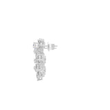 14K Fine Gold Pear Round Lab Grown Diamond Hoop Earrings 5.01Ct