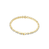 Heart Pear Cut Lab Grown Diamond Tennis Bracelet 14K Fine Gold 7.25Ct
