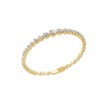 Heart Pear Cut Lab Grown Diamond Tennis Bracelet 14K Fine Gold 7.25Ct