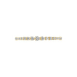 Heart Pear Cut Lab Grown Diamond Tennis Bracelet 14K Fine Gold 7.25Ct