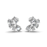 Geometric Grace Lab Grown Diamond Stud 1.60Ct 14K Fine Gold