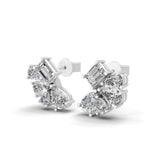 Geometric Grace Lab Grown Diamond Stud 1.60Ct 14K Fine Gold