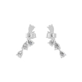 Graduated Pear Drop Earring 14K Fine Gold 2.28Ct Lab Grown Diamond