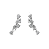 Graduated Pear Drop Earring 14K Fine Gold 2.28Ct Lab Grown Diamond