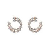 Pear Cut Lab Grown Diamond Hoop Earrings 14K Fine Gold 3.29Ct