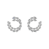 Pear Cut Lab Grown Diamond Hoop Earrings 14K Fine Gold 3.29Ct