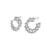 Pear Cut Lab Grown Diamond Hoop Earrings 14K Fine Gold 3.29Ct