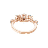 Lab Grown Pear Cut Diamond 14K Fine Gold Stackable Band Ring 1.58Ct