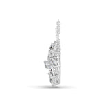 14K Fine Gold 2.46Ct Round Marquise Lab Grown Diamond Leaf Pendant Necklace