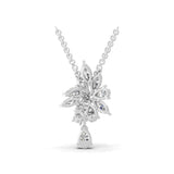 14K Fine Gold Multi Shape Lab Grown Diamond Charm Pendant Necklace 2.67Ct