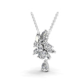14K Fine Gold Multi Shape Lab Grown Diamond Charm Pendant Necklace 2.67Ct