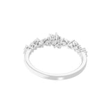 14K Fine Gold 0.92Ct Multi Stone Lab Grown Diamond Twisted Promise Ring