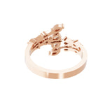 14K Gold Marquise and Round Lab Grown Diamond Bypass Promise Ring 0.80Ct