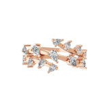 0.94Ct Lab Grown Pear Diamond 14K Fine Gold Twisted Statement Ring