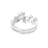 0.94Ct Lab Grown Pear Diamond 14K Fine Gold Twisted Statement Ring