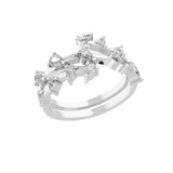 0.94Ct Lab Grown Pear Diamond 14K Fine Gold Twisted Statement Ring