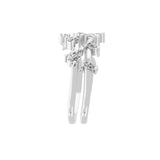 0.94Ct Lab Grown Pear Diamond 14K Fine Gold Twisted Statement Ring