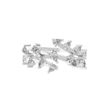0.94Ct Lab Grown Pear Diamond 14K Fine Gold Twisted Statement Ring