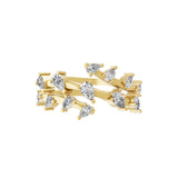 0.94Ct Lab Grown Pear Diamond 14K Fine Gold Twisted Statement Ring