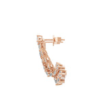 1.15Ct Pear Octagon Lab Grown Diamond 14K Fine Gold Hoop Earrings