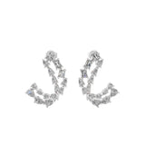 1.15Ct Pear Octagon Lab Grown Diamond 14K Fine Gold Hoop Earrings