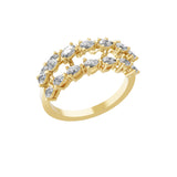 Stackable Ring 1.37Ct Pear Lab Grown Diamond 14K Fine Gold
