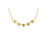 0.43Ct Round Cut Lab Grown Diamond Arc Pendant Necklace 14K Fine Gold