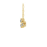 0.43Ct Round Cut Lab Grown Diamond Arc Pendant Necklace 14K Fine Gold