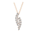 14K Fine Gold Lab Grown Pear Cut Diamond Pendant Necklace 2.52Ct