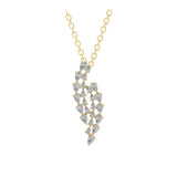 14K Fine Gold Lab Grown Pear Cut Diamond Pendant Necklace 2.52Ct