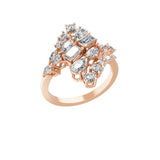 Lab Grown Multi Shape Diamond 1.92Ct Geometric Designer Ring 14K Gold