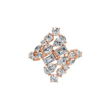Lab Grown Multi Shape Diamond 1.92Ct Geometric Designer Ring 14K Gold