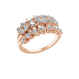 Lab Grown Diamond Pear Cut Cluster Engagement Ring 14K Gold 2.46Ct