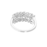 Lab Grown Diamond Pear Cut Cluster Engagement Ring 14K Gold 2.46Ct