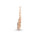 Lab Grown Diamond 2.56Ct Round Pear Cut 14K Fine Gold Chain Necklace