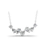 Lab Grown Diamond 2.56Ct Round Pear Cut 14K Fine Gold Chain Necklace