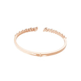 2.82Ct Lab Grown Diamond Marquise Cuff Bangle Bracelet 14K Fine Gold